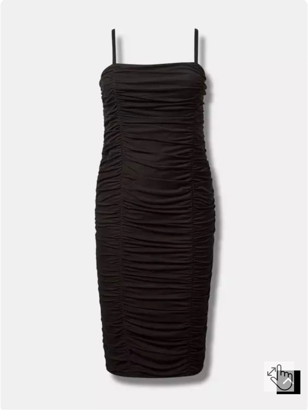 Torrid Midi Mesh Shirred Bodycon Dress - Picture 4 of 6